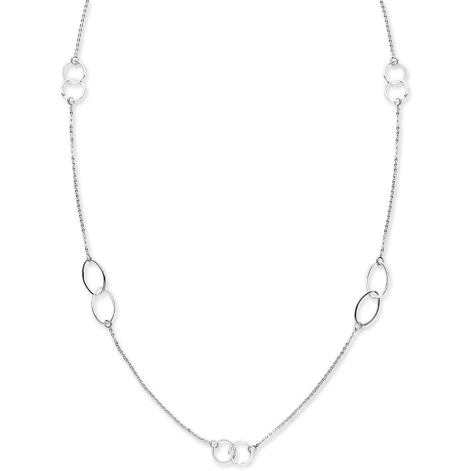 Silver Fancy Chain 42" - Fine Necklace - Certified Authentic - Swiss Made - UK Stock – Luxury Jewellery by Imperial Ti